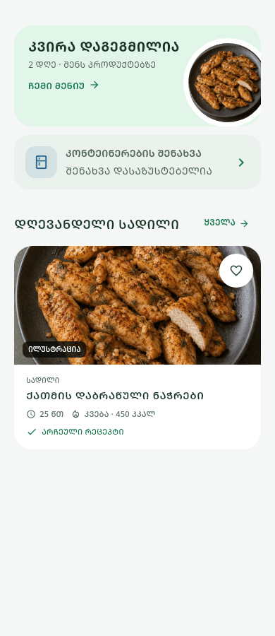 Today's meals